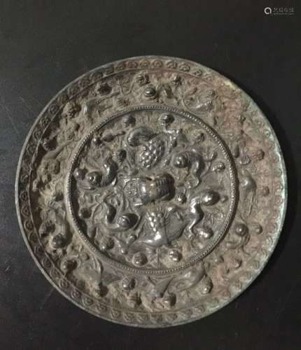 Chinese Round Han Style Bronze Mirror