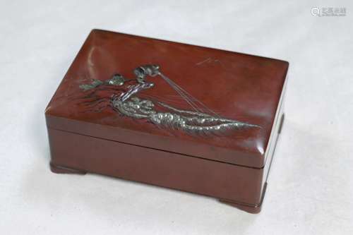 Japanese Red Bronze Box