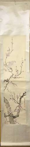 Chinese Bird&Tree Scroll Painting