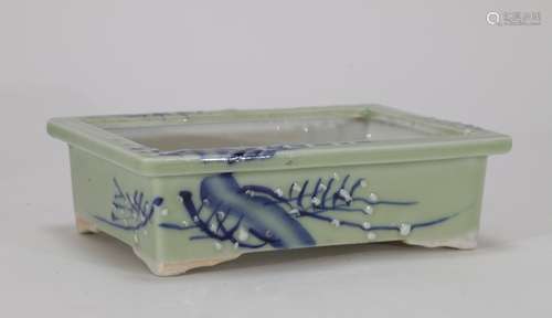 Chinese Celadon Glazed Blue/White Planter