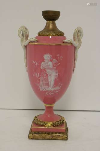 Meissen Pink Pate-Sur-Pate Porcelain Vase