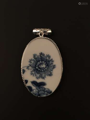 Fine Mine Blue and White Pendant