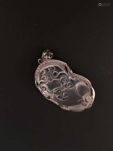 Silver Clear Crystal Pendant