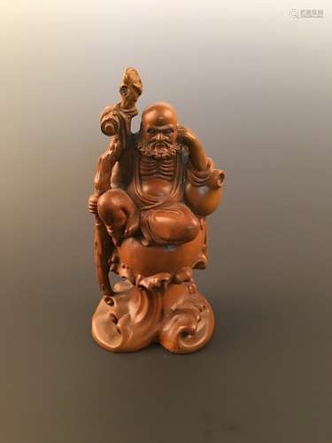 Fine Huangyang Wood Figure of Damu