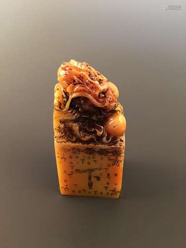 Chinese Soapstone Dragon Seal