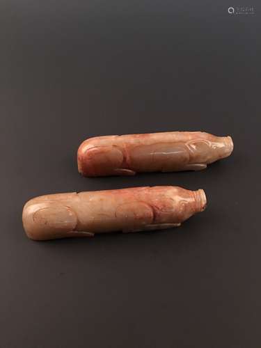 Pair Han Dynsty Style Jade Pigs