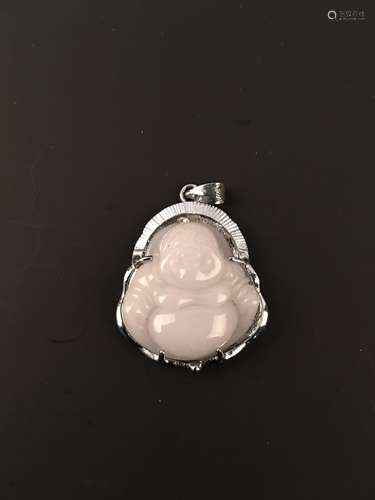 Silver White Jade Pendant