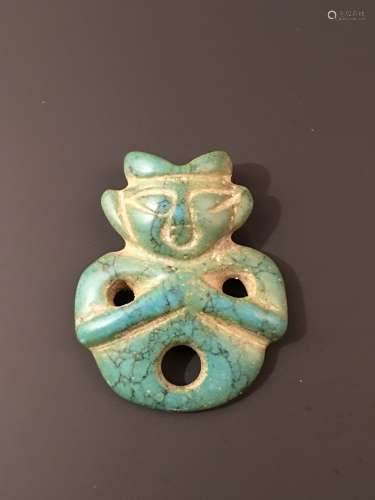Huangshan Culture Turquoise Carving of Alien