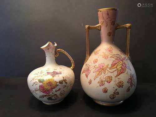 ANTIQUE Crown Derby vase and Crown Chelsea Urn. 19th C.