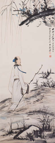 A CHINESE SCROLL PAINTING, AFTER ZHANG DAQIAN