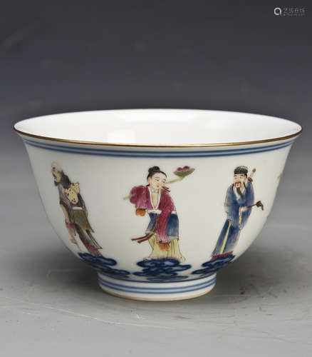 A Porcelain Bowl of the Eight Immortals