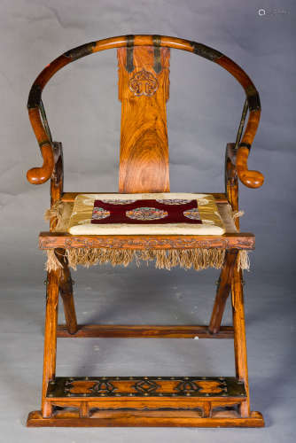 A CHINESE HUANGHUALI FOLDING CHAIR