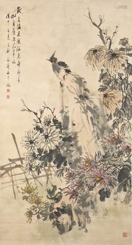 CHINESE SCROLL PAINTING BY JIN SHOUSHI, SOTHEBY'S