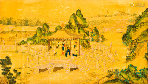 A CHINESE PAINTING OF MOTIF, AFTER LENG MEI