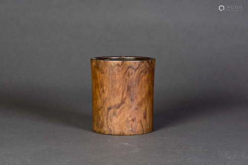 GLEAMING HUANGHUALI OR HARDWOOD BRUSHPOT