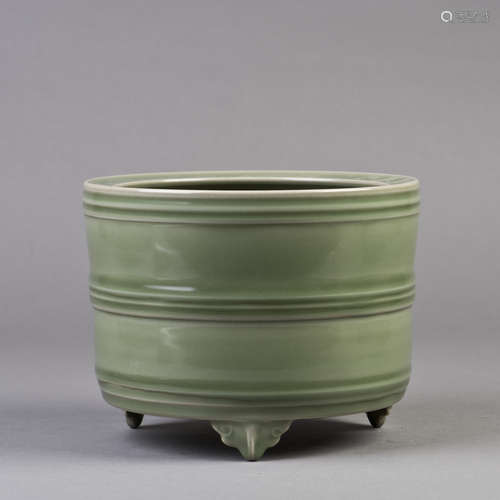 A THREE-FOOT CELADON CENSER