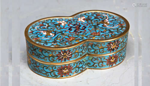 A CLOISONNÉ POWDER BOX