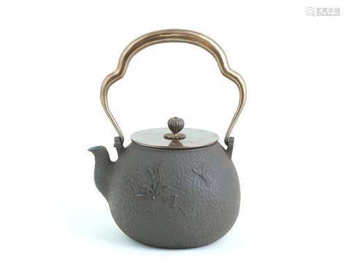 A JAPANESE STYLE IRON TEAPOT