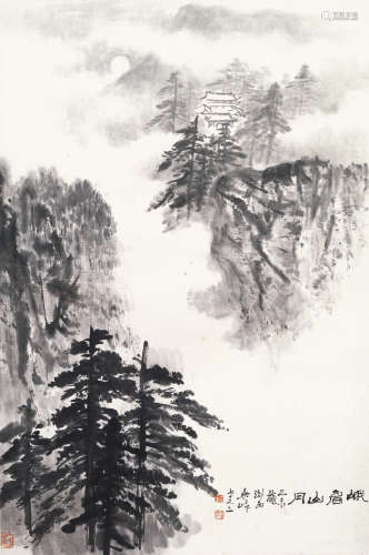 吴一峰 峨眉积雪 1982年作 设色纸本