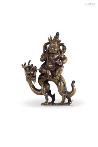 16世纪 白财神 西藏 合金铜