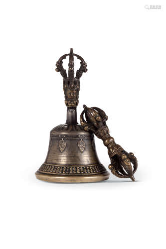 15世纪 金刚铃、杵 西藏 合金铜