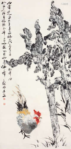 韩天衡 癸酉（1993年）作 大吉图 立轴 设色纸本