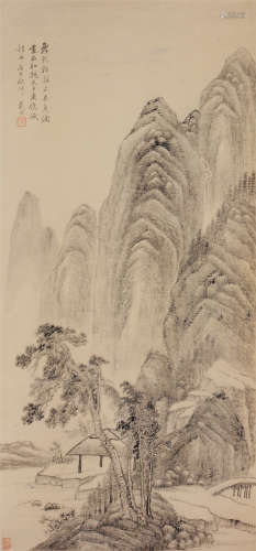 戴熙 丙子（1816年）作 秋山图 立轴 水墨纸本