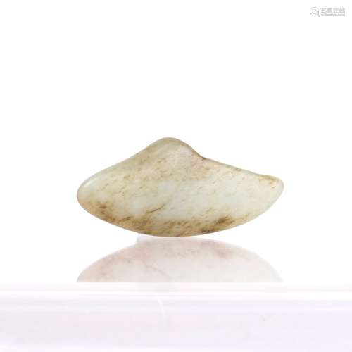 A DIAMOND SHAPED WHITE JADE