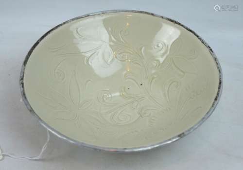 Chinese Incised Dingyao Lotus Bowl
