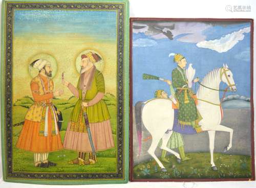 Two Fine Early Mughal Miniature Painting