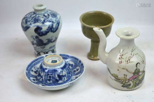 5 - Assorted Pieces Antique Chinese Porcelain