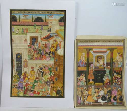 Two Indian or Mughal Miniature Painting