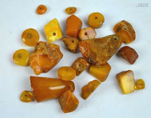 55 Grams Butterscotch Amber Chunks & Beads