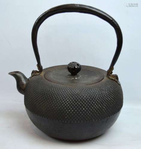 Large, Old Cast Iron Japanese Tetsubin (Teapot)