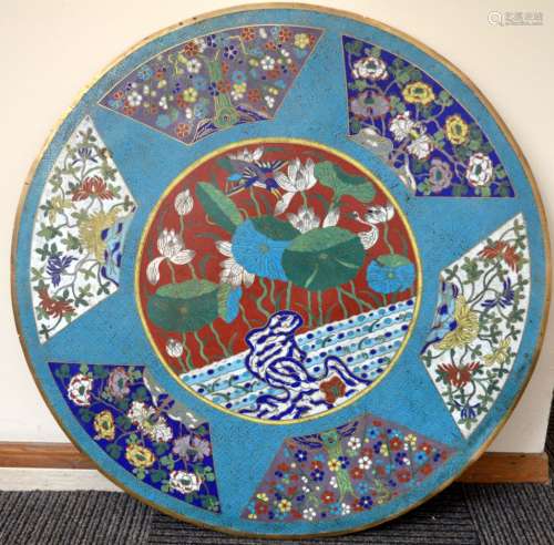 Fine 19th C Chinese Cloisonne Table Top