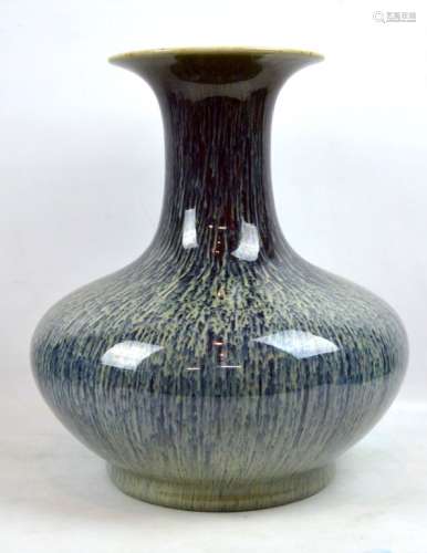 Large 19th C Chinese Flambe Porcelain Vase