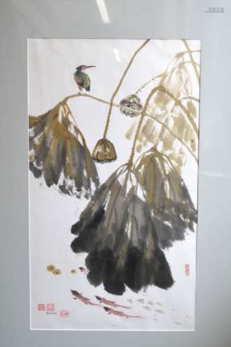 Cui Xun (Cathleen); Ink & Watercolor Stop for Rest
