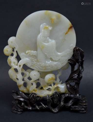 Fine Chinese Carved and Qianlong Inscribed Jade