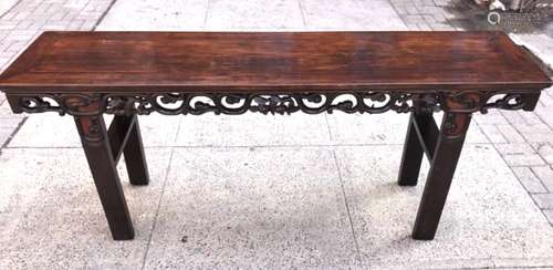 Late Qing Chinese Hardwood Painting Table