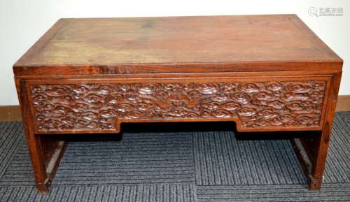 Antique Chinese Carved Artist's Hardwood Box