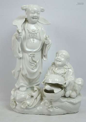 Chinese Blanc de Chine Porcelain of He He Boys