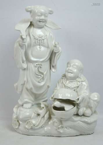 Chinese Blanc de Chine Porcelain of He He Boys