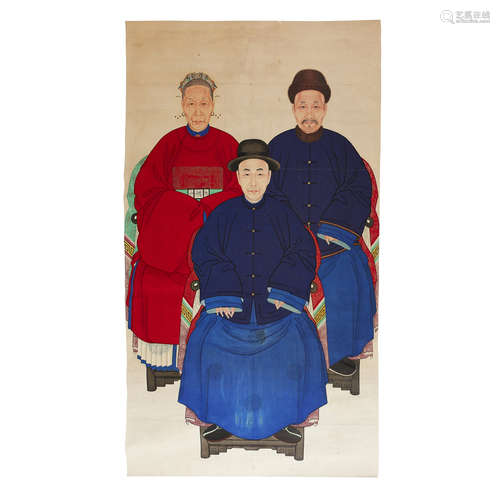 ANCESTOR PORTRAIT LATE QING DYNASTY/REPUBLIC PERIOD 95 x 163cm