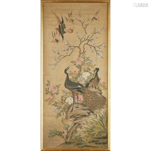 CHINESE SCHOOL QING DYNASTY, 18TH/19TH CENTURY 125 x 57cm (overall)