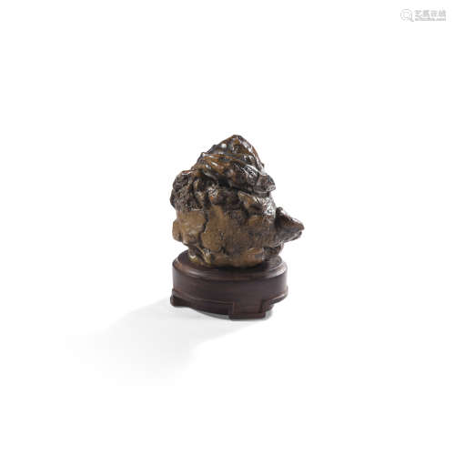 SMALL SCHOLAR'S ROCK, CAI TAO SHI 9.5cm high