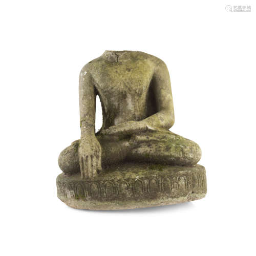 CARVED STONE BUDDHA 40cm high