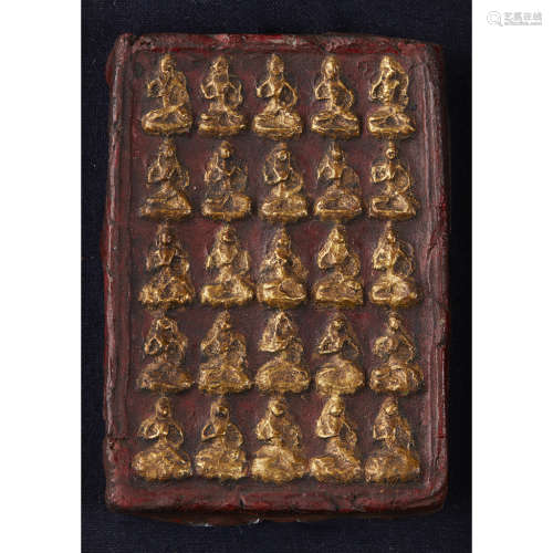 TZA TZA OF VAJRASATTVA TIBET, 19TH CENTURY 7cm wide, 10cm high