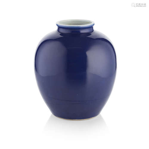 POWDER-BLUE GLAZE JAR QIANLONG MARK AND OF THE PERIOD 24cm tall