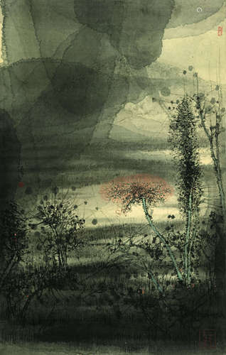 张小夏 Zhang Xiaoxia 《秋影逸水》Shadow of autumn flowing on the water 纸本水墨Ink on Paper   2008