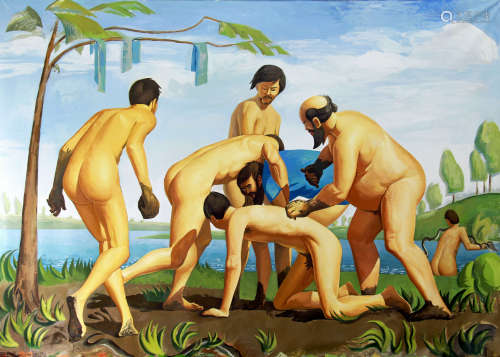 毕建业 BI Jianye，泥浆和池塘 Slurry and Pond，布面油画 Oil on Canvas，2016